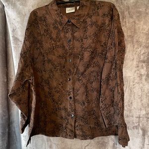 NWT Chico’s Size 3 (16) Jazz Horns Byblos 3/4 Sleeves Color: Java